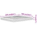 vidaXL Penový matrac biely 180x220 cm tvrdosť H2 H3