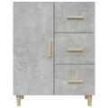 vidaXL Komoda betónovo sivá 69,5x34x90 cm spracované drevo