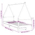 vidaXL Rám detskej postele so zásuvkami 90x200 cm masívna borovica