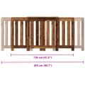 vidaXL Kryt na radiátor staré drevo 205x21,5x83,5 cm kompozitné drevo