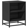 vidaXL Nočné stolíky 2 ks čierne 40x31x50 cm kompozitné drevo+kov