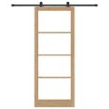 vidaXL Posuvné dvere ORKDAL 93 x 232 cm Prírodná a čierna