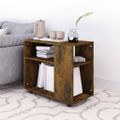vidaXL Bočný stolík údený dub 70x35x60,5 cm spracované drevo