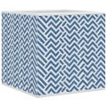 vidaXL skladacie úložné boxy 10 ks Modrá 32x32x32 cm Netkaná textília