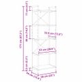 vidaXL Regál na knihy 5 úrovní 56 x 34 x 171 cm Kompozitné drevo