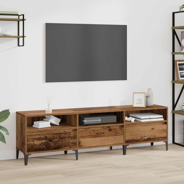 vidaXL TV skrinka so zásuvkou Staré drevo 150 x 30 x 45 cm