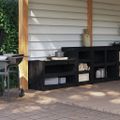 vidaXL Vonkajšie kuchynské skrinky MEPPEL 2 ks čierne masívna borovica