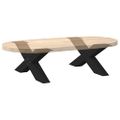vidaXL Nohy konferenčného stolíka v tvare X, 2 ks, čierne, 70 x (30-31) cm, oceľové