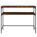 vidaXL Konzolový stolík dymový dub 100x35,5x75 cm kompozitné drevo