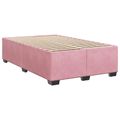 vidaXL Posteľ boxspring s matracom Ružová 120 x 200 cm Zamat