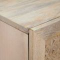 vidaXL Highboard Biela 40 x 33 x 110 cm mangový masív