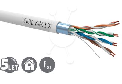 Kábel licna Solarix CAT5E FTP PVC sivý 305m/box SXKL-5E-FTP-PVC