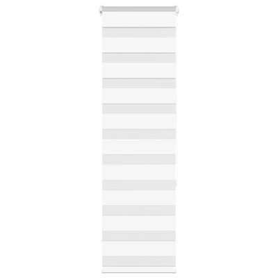 vidaXL Zebra roleta biela 50x150 cm šírka látky 45,9 cm polyester