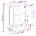 vidaXL Servírovacia skriňa Čierna 66 x 34,5 x 92 cm Kompozitné drevo