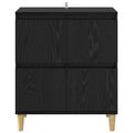 vidaXL Servírovacia skriňa Čierny dub 60 x 35 x 70 cm Kompozitné drevo