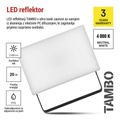LED reflektor EMOS ZS2522 TAMBO, 20 W, 2000l m, IP65, čierna
