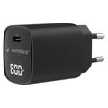 GEMBIRD Nabíjačka, USB-C, 60W, LCD, čierna