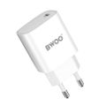BWOO CDA159 PD wall charger 20W 1x USB-C port + USB-C white