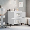vidaXL Komoda biela 60x35x70 cm spracované drevo