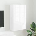 vidaXL TV nástenná skriňa 59,5 x 31 x 100 cm Vysoký lesk bielej