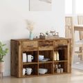 vidaXL Servírovacia skriňa Staré drevo 100 x 30 x 59,5 cm