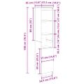 vidaXL Highboard Dub dymový 37,5x35x180 cm Upravené drevo