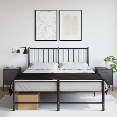vidaXL Nočné stolíky 2 ks antracitové 36x39x50,5 cm oceľ