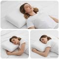vidaXL Spací vankúš 70 x 36 x 13 cm Stredný Gélová pamäťová pena Biela
