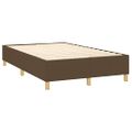 vidaXL Posteľný rám s boxspringom tmavohnedá 120x200 cm látka