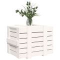 vidaXL Úložný box biely 58x40,5x42 cm masívna borovica