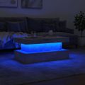 vidaXL Konferenčný stolík s LED svetlami betónovosivý 90x50x40 cm