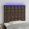 VidaXL Čelo postele hnedé 80x5x118/128 cm umelá koža