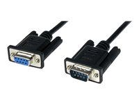 DB9 Male to Female - 9 pin Null Modem Cable - 1x DB9 (M), 1x DB9 (F), Black - Null modem kábel - DB-9 (F) do DB-9 (M) - 1 m - čierna - pre P/N: 1P3FPC-USB-SERIAL, ICUSB2321F, ICUSB2324, ICUSB2324I, ICUSB232PRO, ICUSB232V2