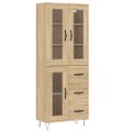 vidaXL Vysoká skrinka dub sonoma 69,5x34x180 cm spracované drevo