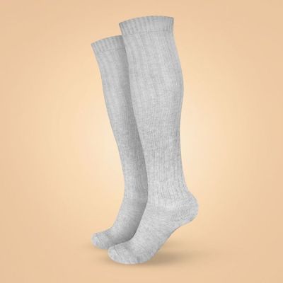 Podkolienky Wool Grey - BeastPink