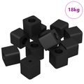 vidaXL Držiak zásuvky 6792 ks Čierna 15 x 15 x 15mm PP kopolymér