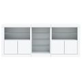 vidaXL Komoda s LED svetlami biela 162x37x67 cm