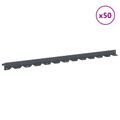 vidaXL Obrubník trávnika 50 ks 102 x 4 x 4 cm Oceľ Antracitová