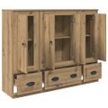 vidaXL Highboard 3 ks Remeselný dub 132 x 35,5 x 103,5 cm