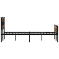 vidaXL Posteľný rám bez matraca dymový dub 140x190 cm kompozitné drevo