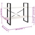 vidaXL Knižnica s 2 policami biela 100x30x70 cm masívna borovica