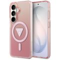 Puzdro Guess IML Gradient Triangle MagSafe pre Samsung Galaxy S26 ružové