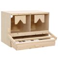 vidaXL Hniezdo pre sliepky 2 priehradky 63x40x45 cm borovicové drevo