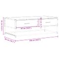 vidaXL Konferenčný stolík hnedý dub 100x50x35 cm kompozit. drevo a kov
