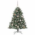 vidaXL Umelý vianočný stromček Zelená 120 cm PVC, plast a oceľ