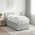 vidaXL Posteľ boxspring s matracom Svetlosivá 100 x 200 cm Zamat