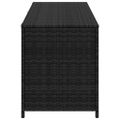 vidaXL Záhradný úložný box, čierny 150x50x60 cm, polyratan