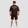Tričko Oversized Unstoppable Brown - GymBeam, veľkosť M, veľkosť oblečenia M
