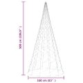 vidaXL Vianočný stromček na stožiari 1400 modrých LED 500 cm