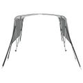 vidaXL Strieška Bimini s 3 oblúkmi a sieť. stenami 183x(170-182)x137cm